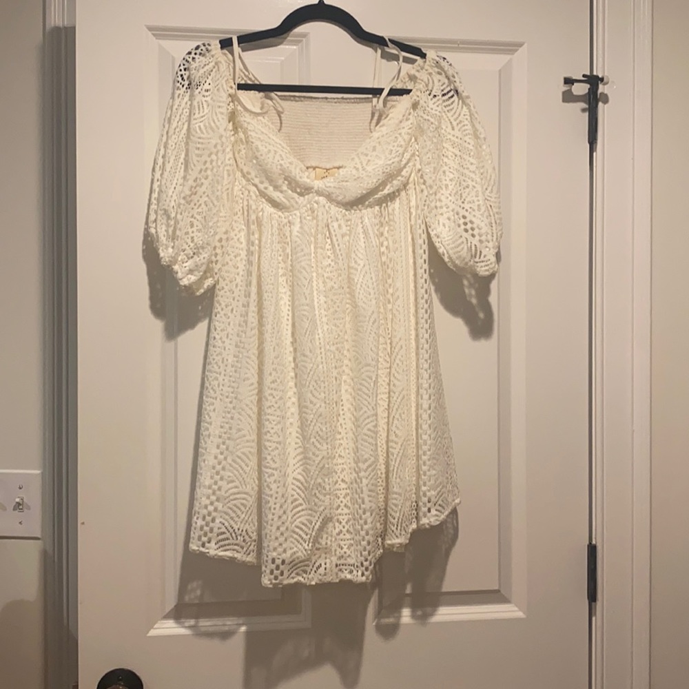 White off the shoulder dress